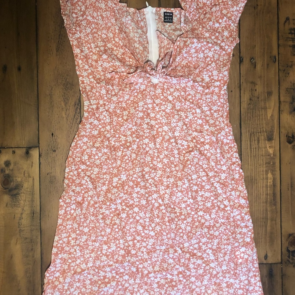 Shein pink floral dress size small NWOT - Picture 5 of 11